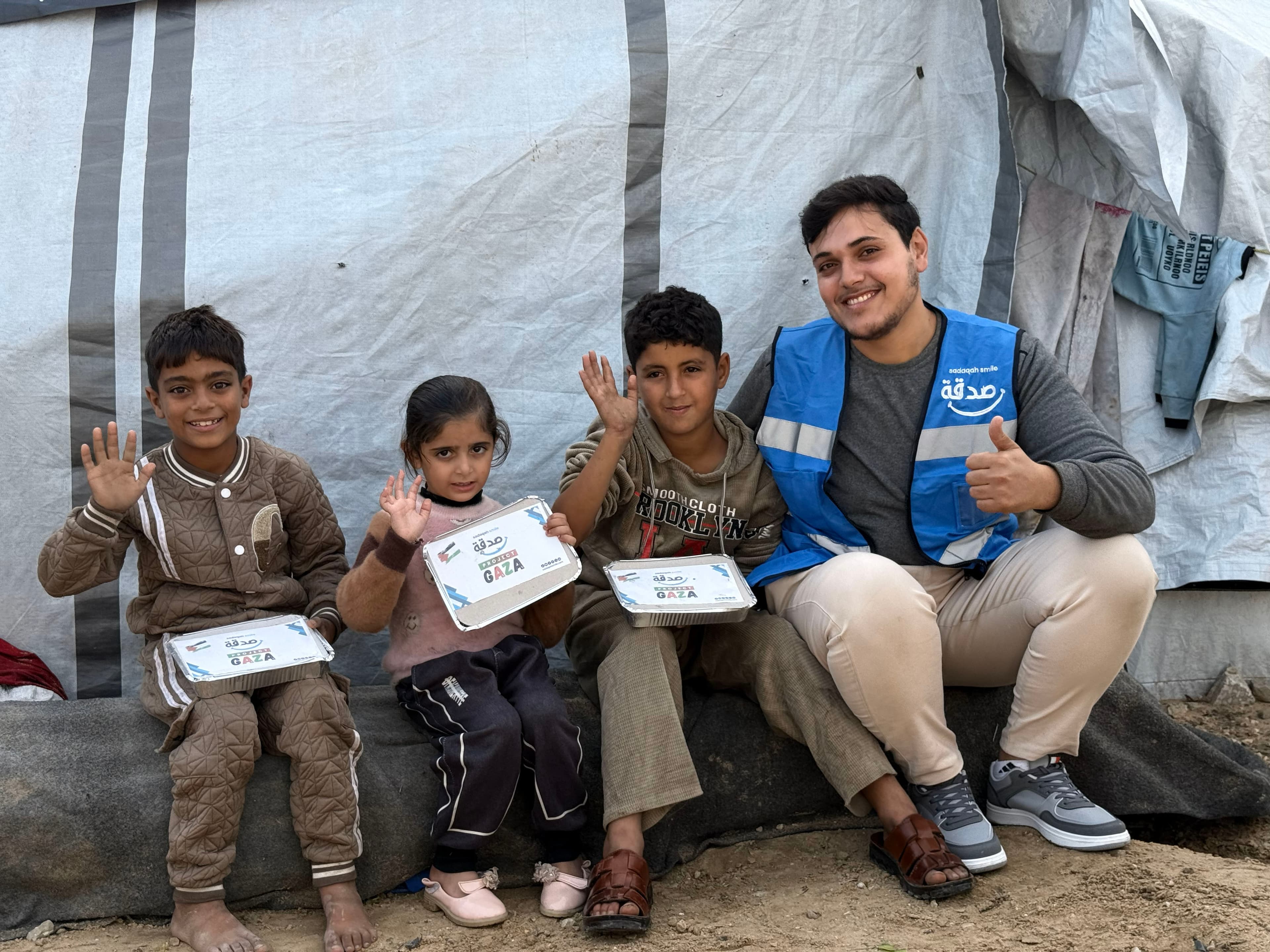 Emergency team working in the field